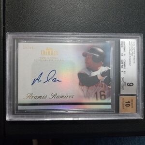 Topps Tribute Aramis Rameriz Autographed card Jersey Match 16/99 Beckett Graded